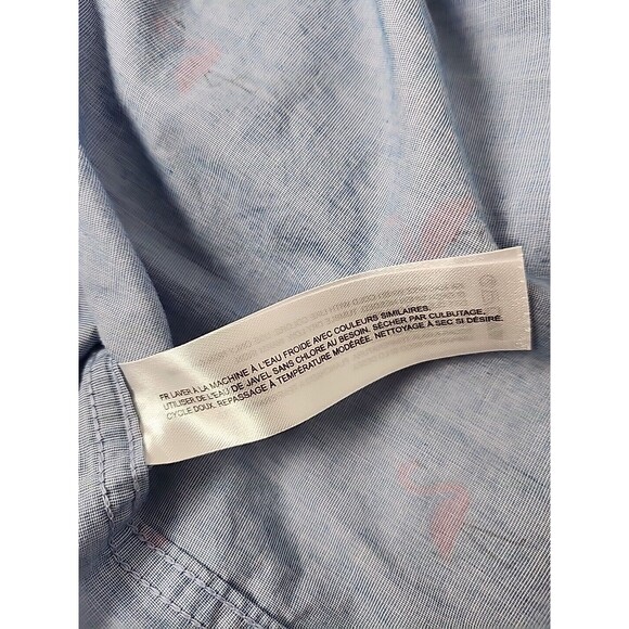 Ricky Singh Denim & Flower Mens Cotton Button Down Flamingo Shirt Medium - Picture 10 of 10